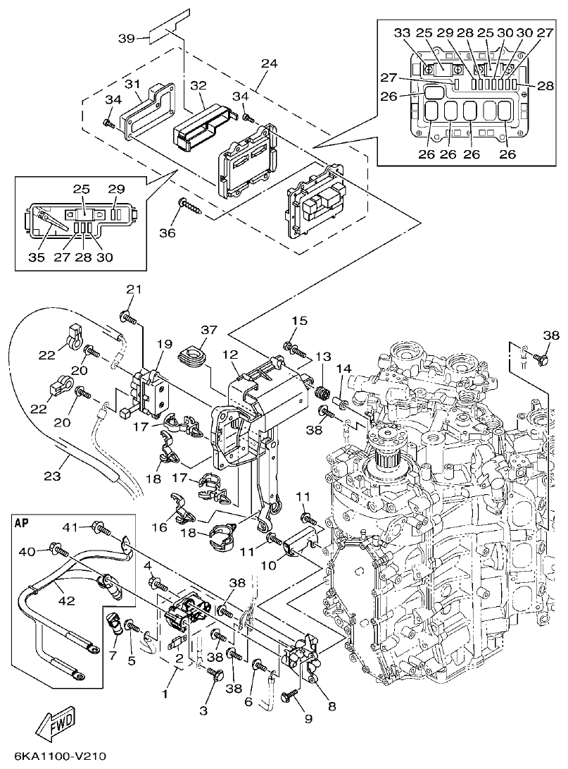 Yamaha F300FST, FL300FST, F300FST2, FL300FST2 ELECTRICAL 3 parts diagram